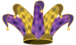 Mardi Gras inspired Jesters Hat